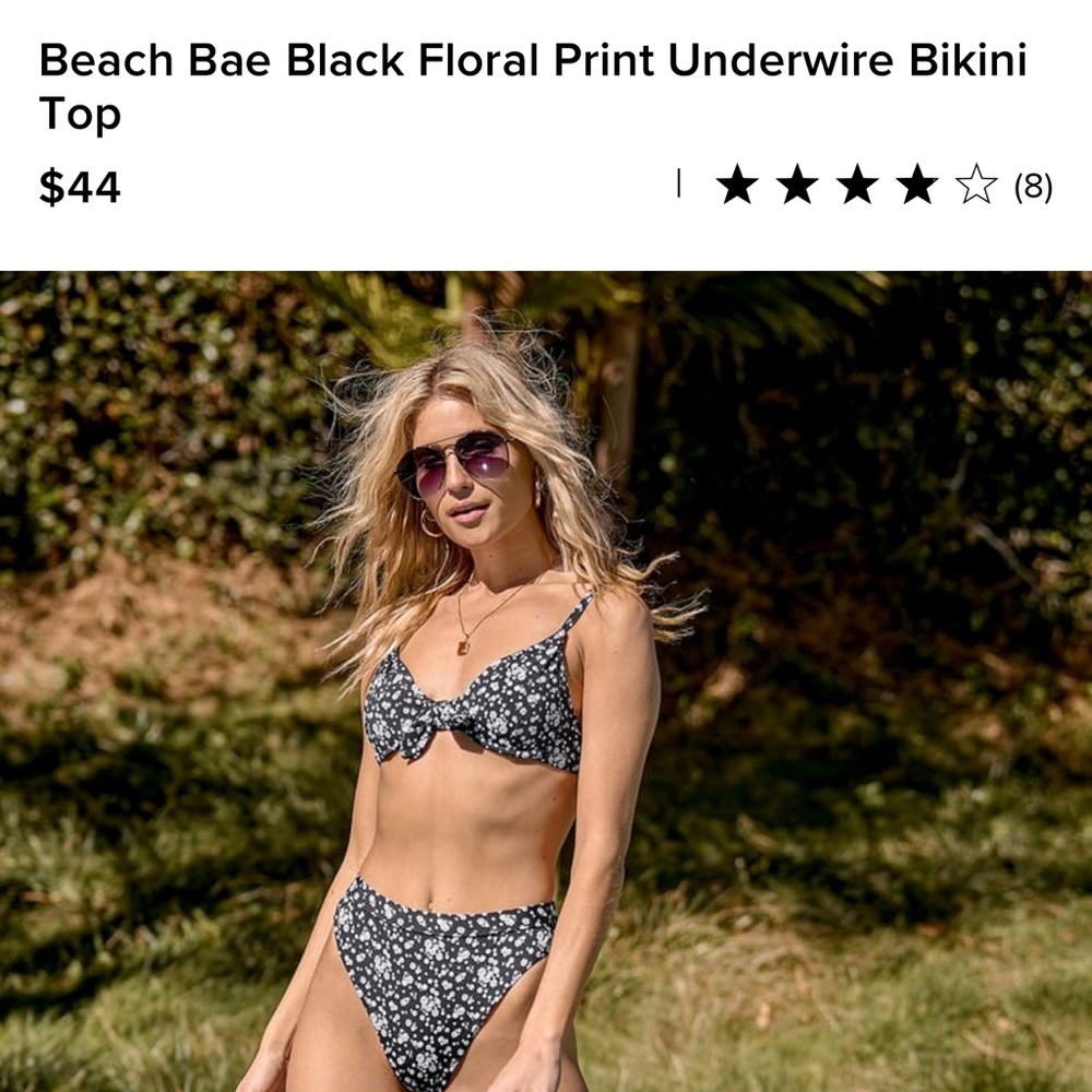 *NWT* LULUS FLORAL BIKINI TOP